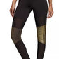 Adidas Women's Glam Colorblocked Leggings Black Size Medium