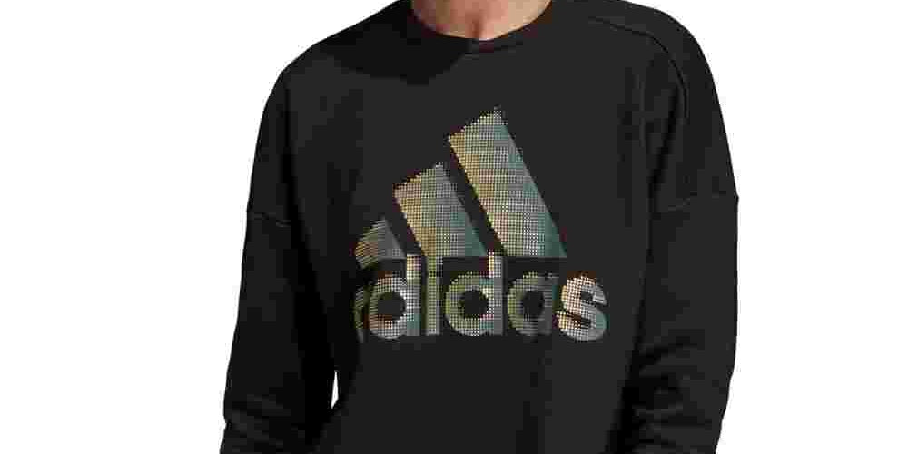 Adidas Women's Glam Logo Sweatshirt Black Size X-Large