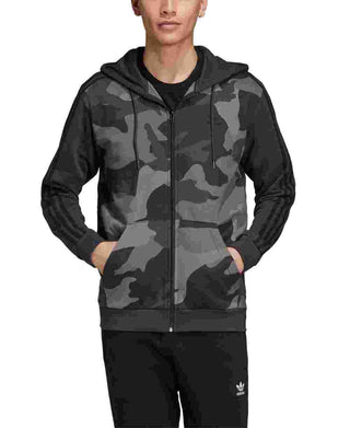 Adidas Men's Originals Camo Zip Hoodie Gray Size Small