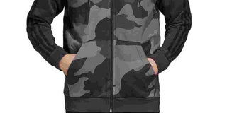 Adidas Men's Originals Camo Zip Hoodie Gray Size Small