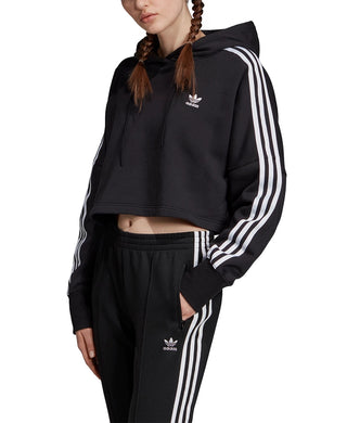 Adidas Women's Cropped Hoodie Black Size X-Large