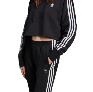 Adidas Women's Cropped Hoodie Black Size X-Large