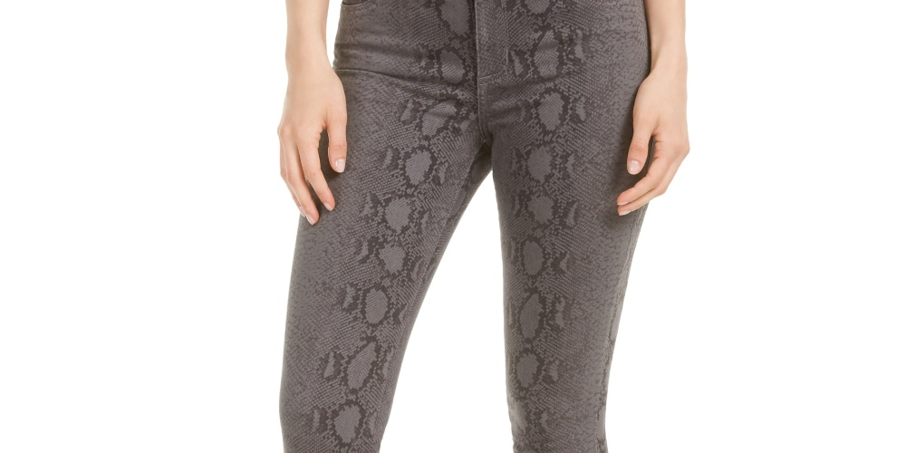STS Blue Women's Ellie Snake Print High Waist Skinny Jeans Gray Size 25