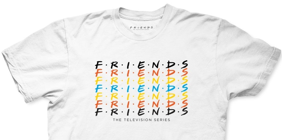 Ripple Junction Men's Friends Graphic T Shirt White Size X-Large