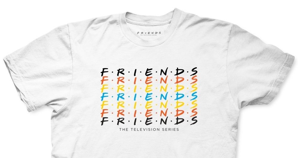 Ripple Junction Men's Friends Graphic T Shirt White Size XX-Large