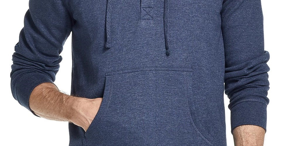 Weatherproof Vintage Men's Navy Long Sleeve Classic Fit Hoodie Navy Size Small