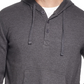 Weatherproof Vintage Men's Textured Henley Hoodie Charcoal Size Small