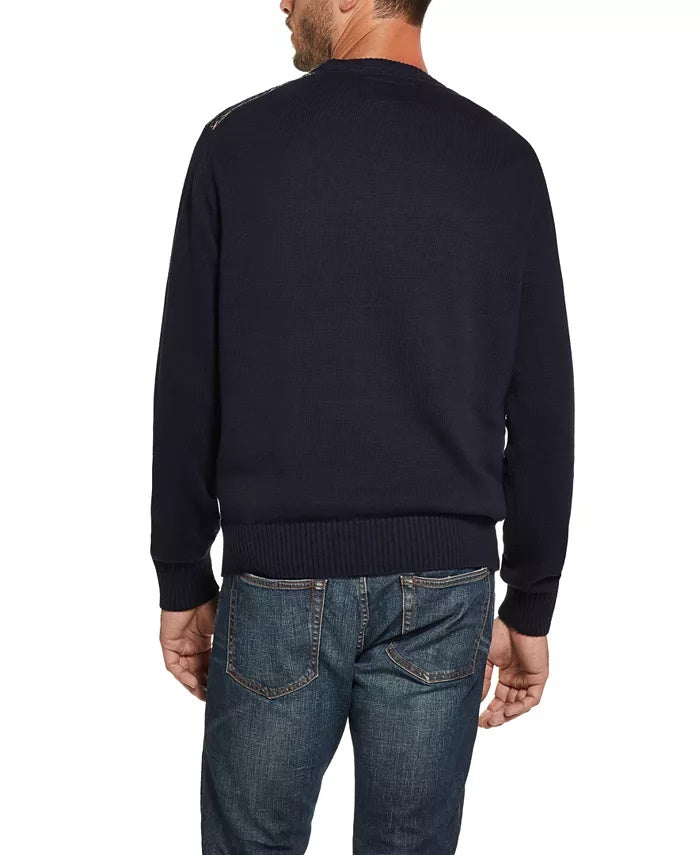 Weatherproof Vintage Men's Fair Isle Sweater Navy Size