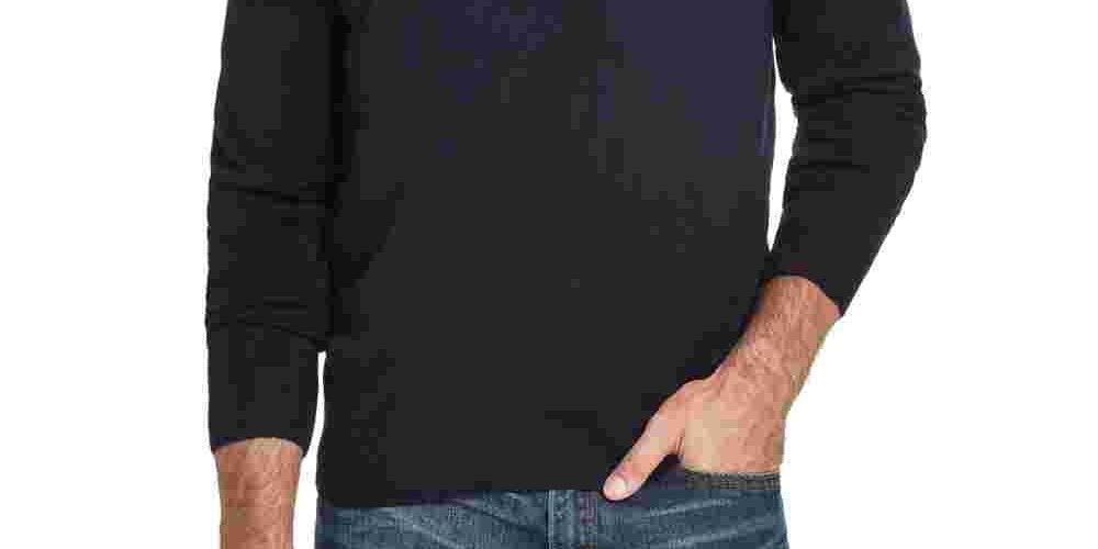 Weatherproof Vintage Men's Soft Touch Quarter-Zip Sweater Navy Size XX-Large