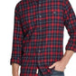 Weatherproof Vintage Men's Plaid Collared Classic Fit Cotton Dress Shirt Navy Size Medium