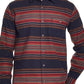 Weatherproof Vintage Men's Brushed Striped Flannel Shirt Turq Aqua Size Small