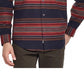 Weatherproof Vintage Men's Brushed Striped Flannel Shirt Turq Aqua Size Small
