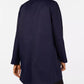 Eileen Fisher Women's Organic Stand-Collar Reversible Coat Blue size X-Large