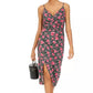 Betsey Johnson Women's Rose Leopard-Print Sheath Dress Red Size 16