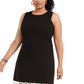 Betsey Johnson Women's Plus Size Lip-Lace Sheath Dress Black Size 18W