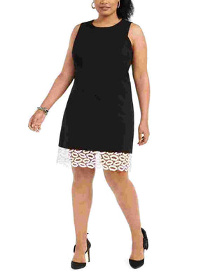 Betsey Johnson Women's Lip Lace Sheath Dress Black Size 22W