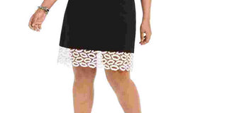 Betsey Johnson Women's Lip Lace Sheath Dress Black Size 22W