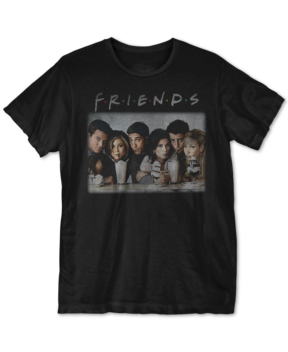 New World Friends Men's Graphic T-Shirt Black Size Large