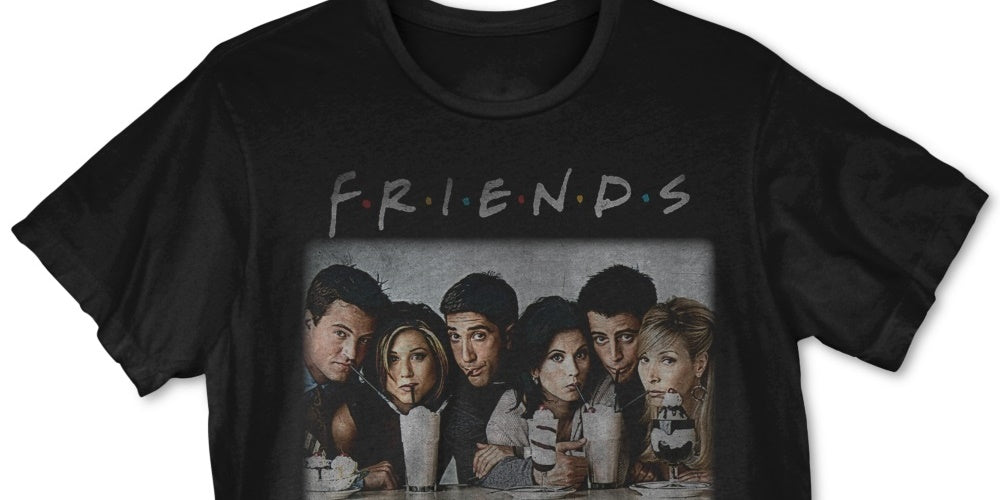 New World Friends Men's Graphic T-Shirt Black Size Large