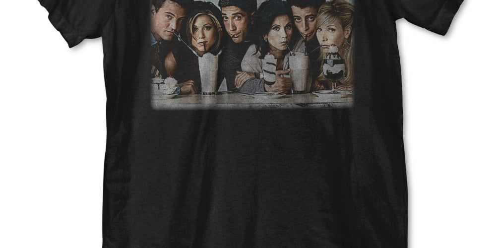 New World Friends Men's Graphic T-Shirt Black Size Large