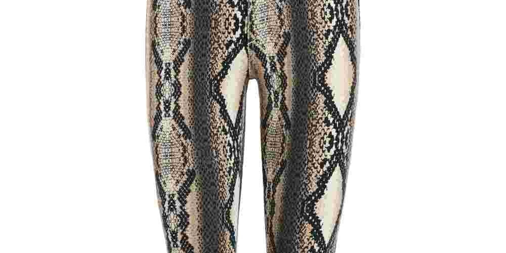 Joe's Women's The Icon Snake Print Skinny Jeans Brown Size 24