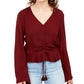 Gypsies & Moondust Juniors' Ruched-Front Top Red SizeX-Large