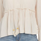 Gypsies & Moondust Junior's Lace Shoulder Top White Size Small