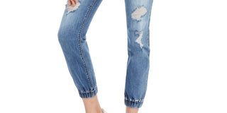 Dollhouse Junior's Ripped Jogger Jeans Blue Size 11