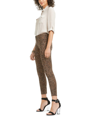 7 For All Mankind Women's Animal Print Jeans Dark Beige