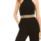 Teeze Me Junior's Glitter Waist Jumpsuit Black Size 0