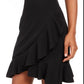 Teeze Me Junior's Ruffled Fit & Flare Dress Black Size 0
