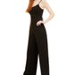 Teeze Me Women's Juniors Lace Up Back Scoop Neck Jumpsuit Black Size 15