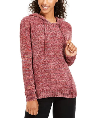 Hippie Rose Junior's Chenille Hoodie Purple Size X-Small