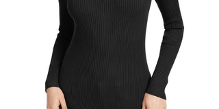 Hippie Rose Junior's Crisscross Sweater Black Size Large