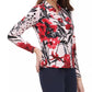 Tommy Hilfiger Women's Floral Button Up Collared Blouse Pink Size X-Large