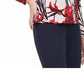 Tommy Hilfiger Women's Floral Button Up Collared Blouse Pink Size X-Large