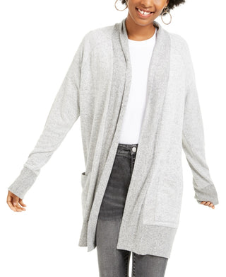 Hippie Rose Junior's Cozy Cardigan White Size X-Large