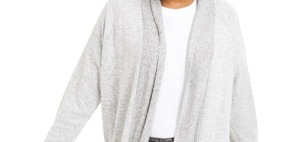 Hippie Rose Junior's Cozy Cardigan White Size X-Large