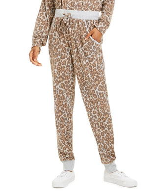 Hippie Rose Juniors' Cozy Jogger Pants Brown Size X-Large