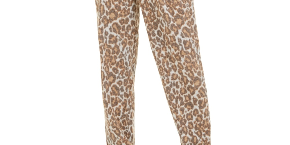 Hippie Rose Juniors' Cozy Jogger Pants Brown Size X-Large