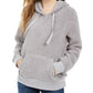 Hippie Rose Juniors' Sherpa Hoodie Gray Size X-Small