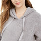 Hippie Rose Juniors' Sherpa Hoodie Gray Size X-Small