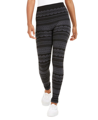 Hippie Rose Junior's Fleece Lined Leggings Charcoal Size X-Large