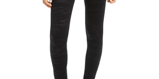 Hippie Rose Junior's High Waisted Fleece Lined Leggings Black Size Large