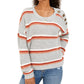 Hippie Rose Juniors' Button-Shoulder Sweater Gray Size Small