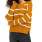 Hippie Rose Junior's Striped Sweater Gold Size Large