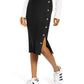 Hippie Rose Juniors' Button Sweater Skirt Black Size X-Large