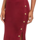 Hippie Rose Juniors' Button Sweater Skirt Red Size Large