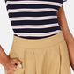 Hippie Rose Junior's Rib Knit Mock Turtleneck Top Navy Size Medium