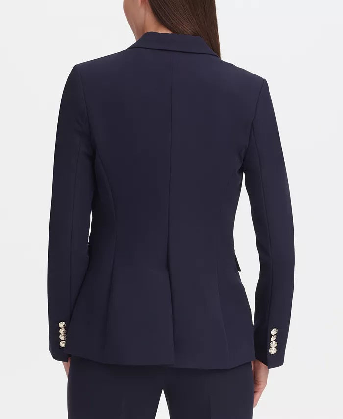 Tommy Hilfiger Women's One-Button Suit Separate Jacket Dark Blue Size 2